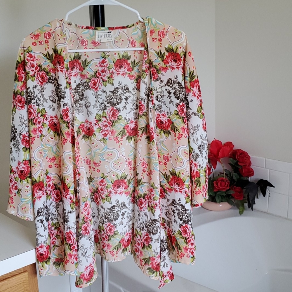 LA Hearts Floral cardigan